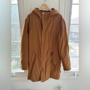 Frank & Oak brown/rust long jacket/coat